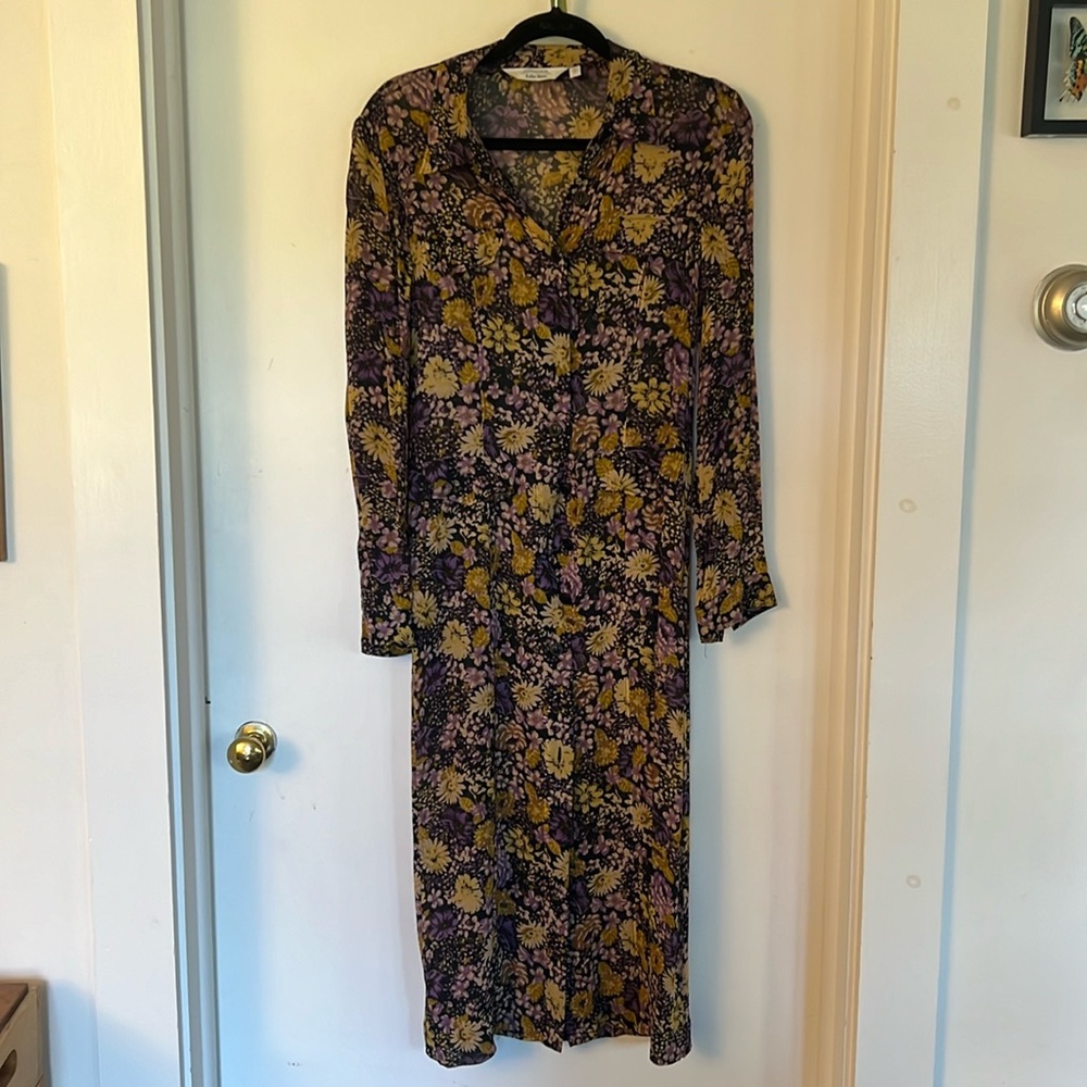 & other stories sheer dress button up